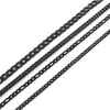 Kedjor 1 PC 60 cm Koncise rostfritt stål rakkedjahalsband för män smycken svart färg länk choker tillbehör