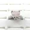 Solitaire Ring Fashion Natural Light Pink Crystal Rings Womens Jewelry 50pcs Wholesale 230313