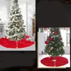 Dekoracje świąteczne Idealhouse Red Plush Dekoracja spódnicy na domową matę podłogową 90 cm