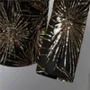 Men's Suits Shiny Gold Fireworks Sequin Mens Suit Jacket 2023 Single Button Chic Slim Fit Party Prom Stage Club Costumes