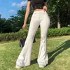 Women's Pants 2023 Women Close-fitting Flared Solid Color Elastic High Waist Trousers For Shopping Dating Vacation Office School Party