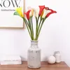 زهور زخرفية 63 سم تصنيع PU Real Touch Calla Lily Boudquet Decor Decor