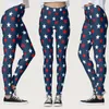 Pantaloni attivi da donna traspirante Yoga a vita alta leggings da allenamento colore per American Patriotic Pilates Flag Custom USA