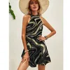 Casual Dresses 12 Style Sexy Sleeveless Mini Skirt Summer Woman Dress 2023 Floral Pattern Print Party Elegant Women's