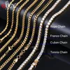 Kedjor Gucy Maiami Rapper Rope Chain 18 "20" 24 "30" Gold Silver Color Rostfritt Steel Cuban Link Halsband Hip Hop Jewelry for Women