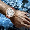 Montres-bracelets KINYUED Hommes Montres Automatique Mécanique Montre En Cuir De Mode Sport Horloge Mâle Casual Affaires Relojes Hombre Rétro Montre-Bracelet