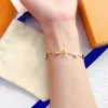 Women 18K Gold Chain Bracelets Link Womens Pendant European Fashion Luxury Classic Bracelet for Womens Gift New pattern Bracelets Brand Bracelets