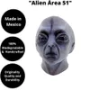 Party Masks UFO Alien Helmet Mask Halloween Cosplay Alien Mask Latex Headgear Halloween Funny Horror Party Costume Funny Props 230313