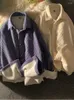 Women's Blouses shirts vrouwen solide casual vrouwelijke losse vintage tops dames elegante all-match stijl lente fleece lange mouw g115