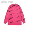 High version Sweaters designer hoodies Balencigaas mens sweaters Quality High Balanciagalies BB double layer letter jacquard sweater star same couple 42KM 0Y 1RE1