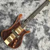 4003 Lemmy Kilmister Hand snidad elektrisk basgitarrhals genom kroppen, kontrollbindning, stjärna inlay