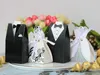 Present Wrap Wedding Bag Bride and Groom Candy Box Diy With Ribbon Decorations Souvenir Party Supplies