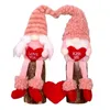 Valentines Day Gnome Plush Doll Scandinavian Tomte Dwarf Toys Valentine's Gifts for Women/Men Wedding Party Supplies RRA