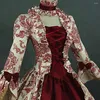 Lässige Kleider Rotes viktorianisches Kleid Ballkleid für Frauen Vintage mittelalterliche Schnürung Cinch Korsett Renaissance Cosplay Kostüm Vestidos