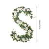 Decoratieve bloemen Handgemaakte Roses Garland Wisteria Rattan Kunstmatige planten Vine Ivy Home Decor Wedding Arch Fences Swings Garden ornament