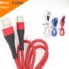 Micro/Type C USB Cable 1m 2m 3m Fast Charge USB Data Cable for Samsung S10 S9NOTE9 Xiaomi 4X LG Tablet Android Mobile Phone USB Charging