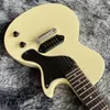 Nieuwe aangepaste crème elektrische gitaar rozenhout, één pick -up guitarra Eletrica, Chrome Hardware, hoogwaardige gitarra