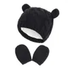 Casquettes Chapeaux Chapeau de bébé Chapeau tricoté Automne et hiver Chapeau de fille Ensemble de gants Garçon Mignon Petite Oreille Style Bébé Garçons et Filles Chapeaux 0-2T 230313