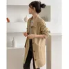 Jackets femininas Spring Casaco Feminino Trench Coat Women Logo Windbreaker feminino preto de comprimento médio Cardigan Outerwear FemaleWomen's