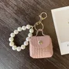 Party Favor Factory direct sale pearl bag bag pendant car key chain handmade mini bag accessories accessories pu leather d buckle wholesale