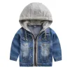 2023 Nieuwe babyjongens denim jas klassieke ritssluiting met ritssluiting bovenkleding jas voorjaar herfst kleding kinderjas jas