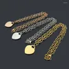 Catene Collana vintage per donna Ciondolo amore Bold acciaio inossidabile coreano 2023 Regalo di compleanno Accessori all'ingrosso