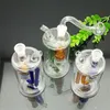 Smoking Accessories Hookahs Coloured Bend Filter Glass Pot Wholesale Bongs Oil Burner Pipes