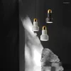 ペンダントランプ工業用カラーランプノルディックセメントハンギングライトロフト農家のベッドルームレストラン衣料品店照明器具