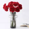 Decorative Flowers Wreaths 10pcs Real Touch Silk Carnation Branch Simulation Fake Flowers Party Decoration Teachers Mothers' Day Gift Silk Flower Bouquet 230313