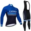 Orbea Team Cycling Long ärmar Jersey Bib Pants Set Spring and Autumn Breatble Bike Sports Uniform Mens Racing Clothing Y23031301