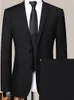 Herrenanzüge, Blazer, hochwertiger Herrenanzug, geschäftlich, professionell, für Jugendliche, Büroangestellte, formelle Kleidung, Hochzeit, Bankett, Gentleman-Anzug, Kleid, zweiteilig, 230313