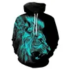 Heren Hoodies 2023 Cool Animal Lion Men Vrouwen Kinderen 3D Gedrukte Sweatshirts Casual Harajuku Boy Girl Pullover Hoody Clothing