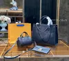Luxurys designers väska kvinnor handväska 3 -stycken set messenger läder affärsresa ombordstigning eleganta axlar shopping väskor 02
