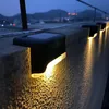 10 pçs LED Solar Luz da escada Iluminação externa À prova d'água Jardim Passagem Pátio Terraço Guarda-corpo Lâmpada de passo Luzes de paisagem D2.0