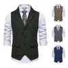 Gilet da uomo Gilet marrone da uomo Gilet monopetto Designer Brand Senza maniche Cappotto formale Top Abito per adulti Tuxedo 230313