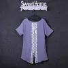 Women's Blouses & Shirts Fashion Round Neck Lace Stitching Split Chiffon Shirt BowWomen's