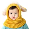 Casquettes Chapeaux Hiver Bébé Chapeau Cache-Cou Joint Enfants Enfants Chien Casquettes pour Garçons Filles Crochet Tricoté Bonnet Chapeaux Infantile Enfant En Bas Âge Mode 230313