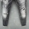 DSQ PHANTOM TURTLE Jeans Masculino Clássico Moda Jeans Hip Hop Rock Moto Masculino Design Casual Jeans Rasgados Desgastado Skinny 284v