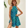 Casual Dresses 12 Style Sexy Sleeveless Mini Skirt Summer Woman Dress 2023 Floral Pattern Print Party Elegant Women's