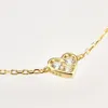 Strängar strängar Andywen 925 Sterling Silver Gold Love Heart Clear Rose Red Charm Long Chain Choker Halsband Pendant Women Wedding Luxury Jewelry 230311