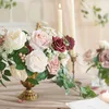 Dekorativa blommor kransar konstgjorda rosor blommor 25 huvuden brud bukett silke falska rosblommor för diy bröllop parti centerpieces arrangemang dekoration 230313