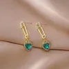 Hoop Earrings Drop Statement Earring Diamond Stud Women Simple Fashion Temperament