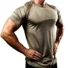 Nowy 8-kolorowa koszulka fitness Męskie Męskie Szybkie oddychane sportowe sport