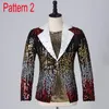 Men's Suits Shiny Gold Fireworks Sequin Mens Suit Jacket 2023 Single Button Chic Slim Fit Party Prom Stage Club Costumes