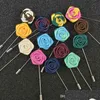 Jewelry Fashion Flower Brooch Lapel Pins Handmade Boutonniere Stick With Fabric Flowers For Gentleman Suit Wear Men Accessories Drop Dhinb