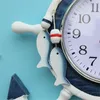 壁時計地中海スタイルのヘルムスマンアンカークロック手作りの家の装飾ペンダントと時計クラフトデュバルサーチZ060