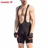 Santic Männer Radfahren Trägerhose Sommer 4D Gepolsterte Radfahren MTB Shorts Sommer Straße Fahrrad Unten Mittelstrecken Reiten K7MC033 230313