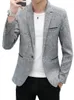 Costumes pour hommes Blazers Mode Casual Hommes Blazer Coton Slim Corée Style Costume Blazer Masculino Costumes Masculins Veste Blazers Hommes Vêtements Plus La Taille 4XL 230313
