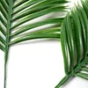 Fleurs décoratives 20 pièces feuilles de palmier artificielles fausses frondes plantes plantes tropicales (vert)