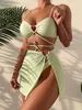 Zwemslijtage Braziliaanse string Bikini vrouwen met rok sexy badmode vrouwelijk gevotte zwempak push omhoog strandkleding badpak biquini zomer 230313